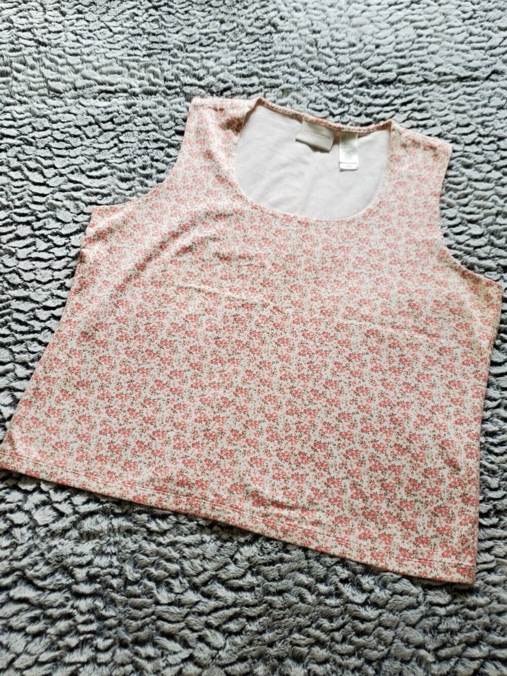 LizSport Boxy Floral Vintage Tank Top Shirt